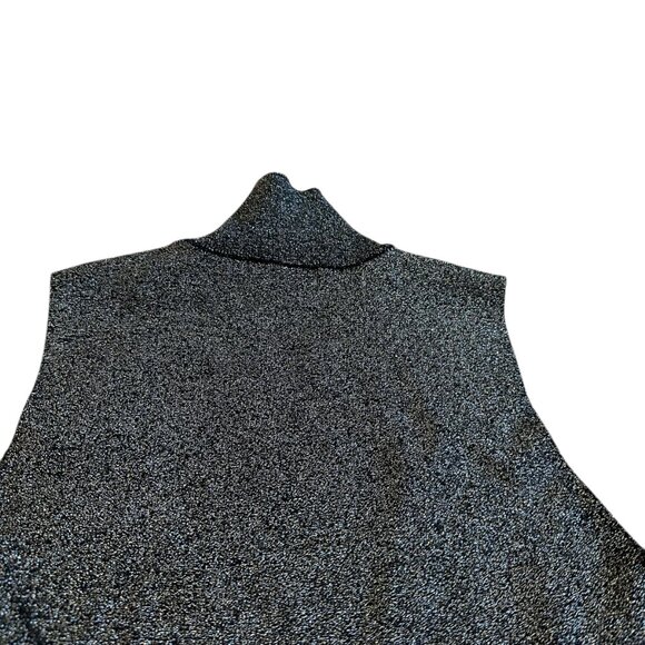 House of Harlow 1960 Silver Glitter Sheath Dress Mock Neck Party Size Small - Picture 7 of 12